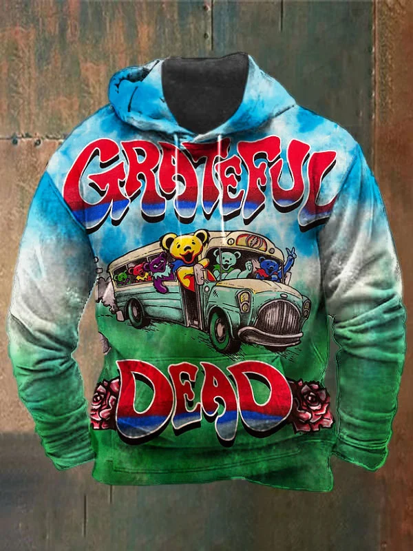 Unisex Bear Print Heavyweight Hoodies