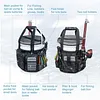 Fishing Bucket Organizer with Buckets Cover Ice Fishing Tackle Bag with Rod & Plier Holder Multi-Pockets for 5 Gallon Buckets Gear Accessories
