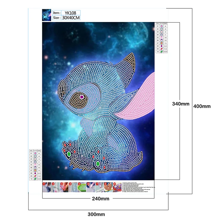 Stitch - Full Special-Shaped 30*40CM