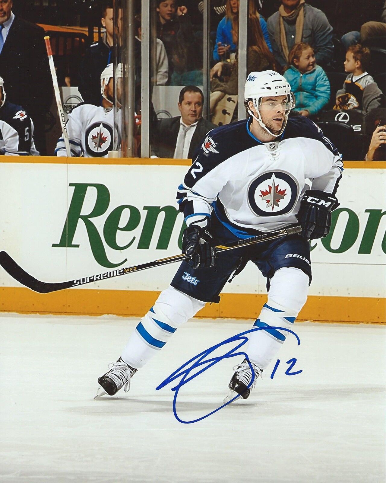 Drew Stafford Signed 8x10 Photo Poster painting Winnipeg Jets Autographed COA B