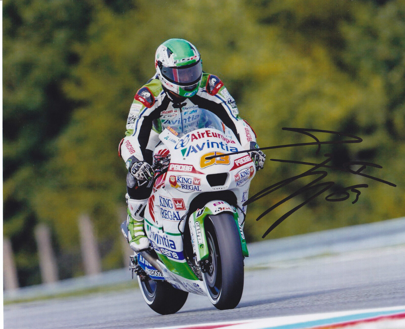 MotoGP MIKE DiMEGLIO Signed AVINTIA RACING 10x8 Colour Photo Poster painting