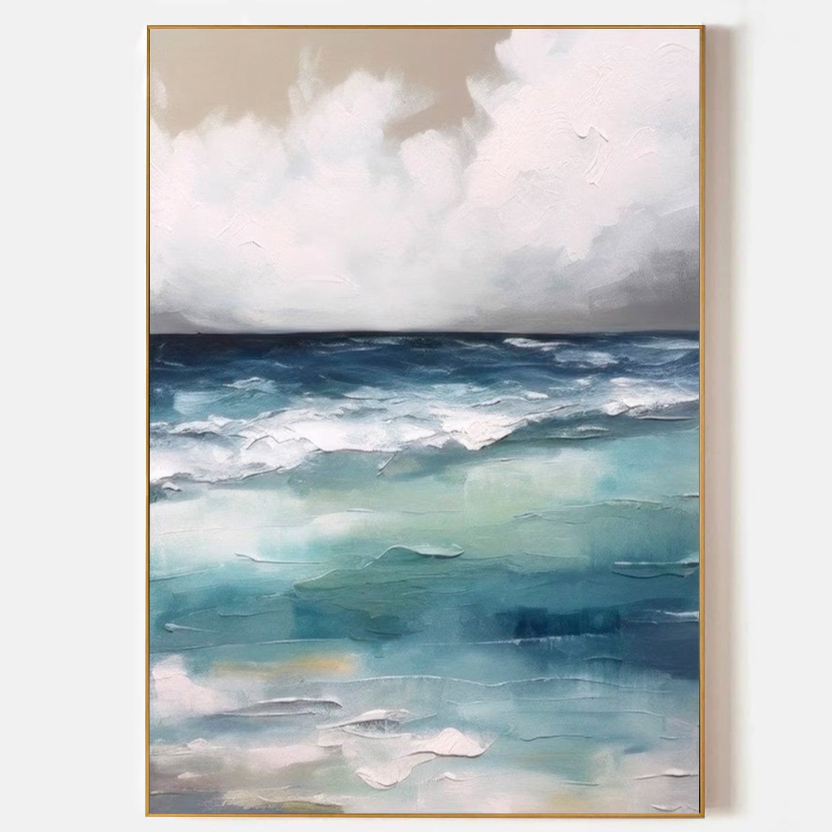 Arabelart AR310 Large Original Blue Ocean Seascape Canvas Wall Art