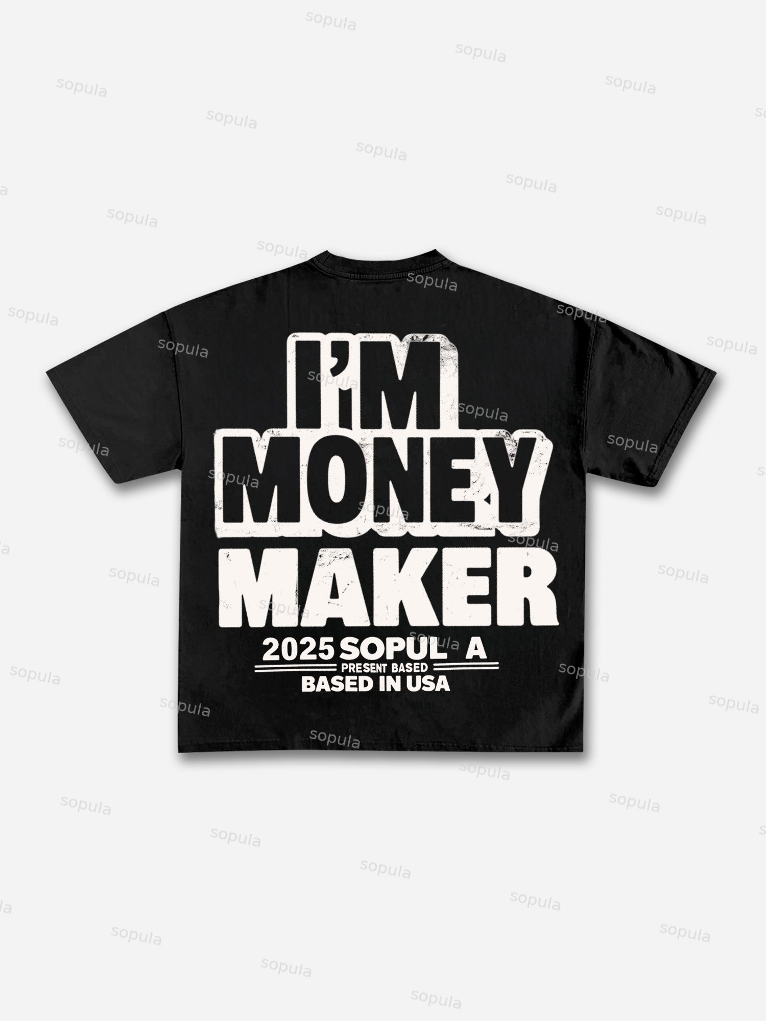 Vintage Street I'm A Money Maker Graphic Cotton T-shirt - Sopula｜Premium Graphic Tees & Graphic Clothing