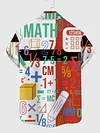 Double Pocket Math Class Formulas and Cubes Printing Men's Short Sleeve Shirt