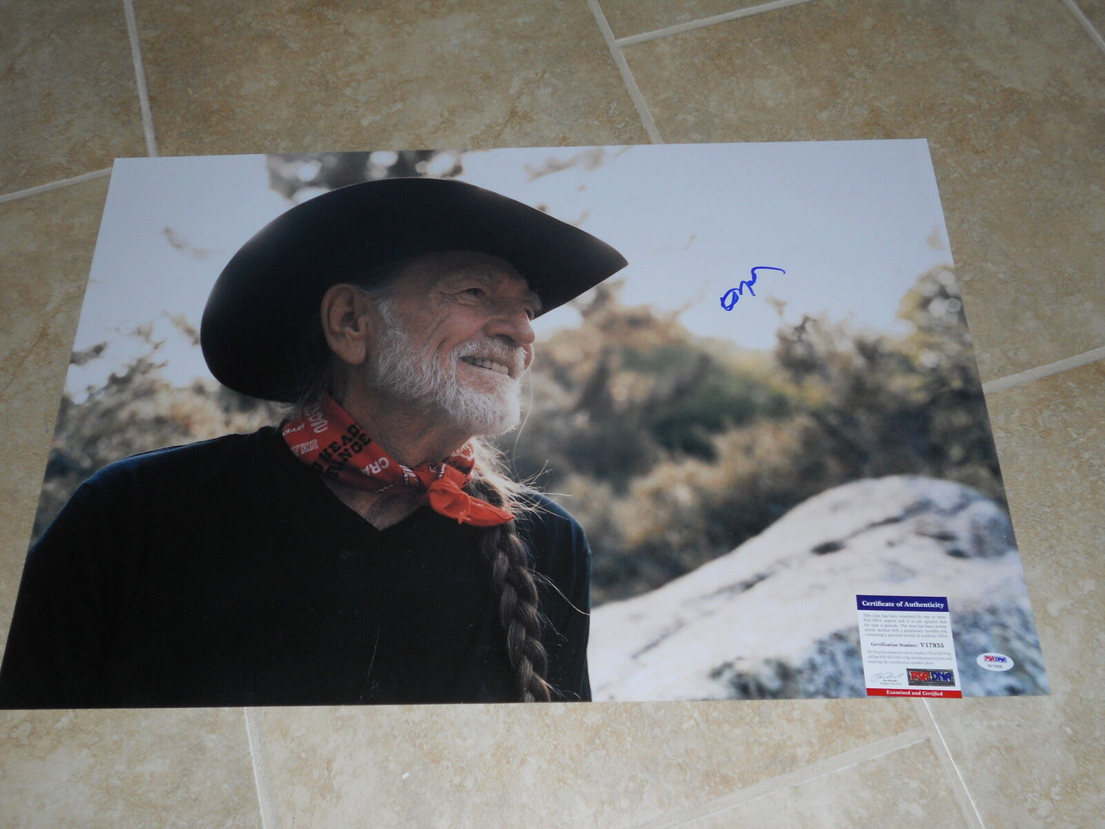 Willie Nelson HUGE 20x30 Museum Piece Signed Autographed Photo Poster painting PSA Certified