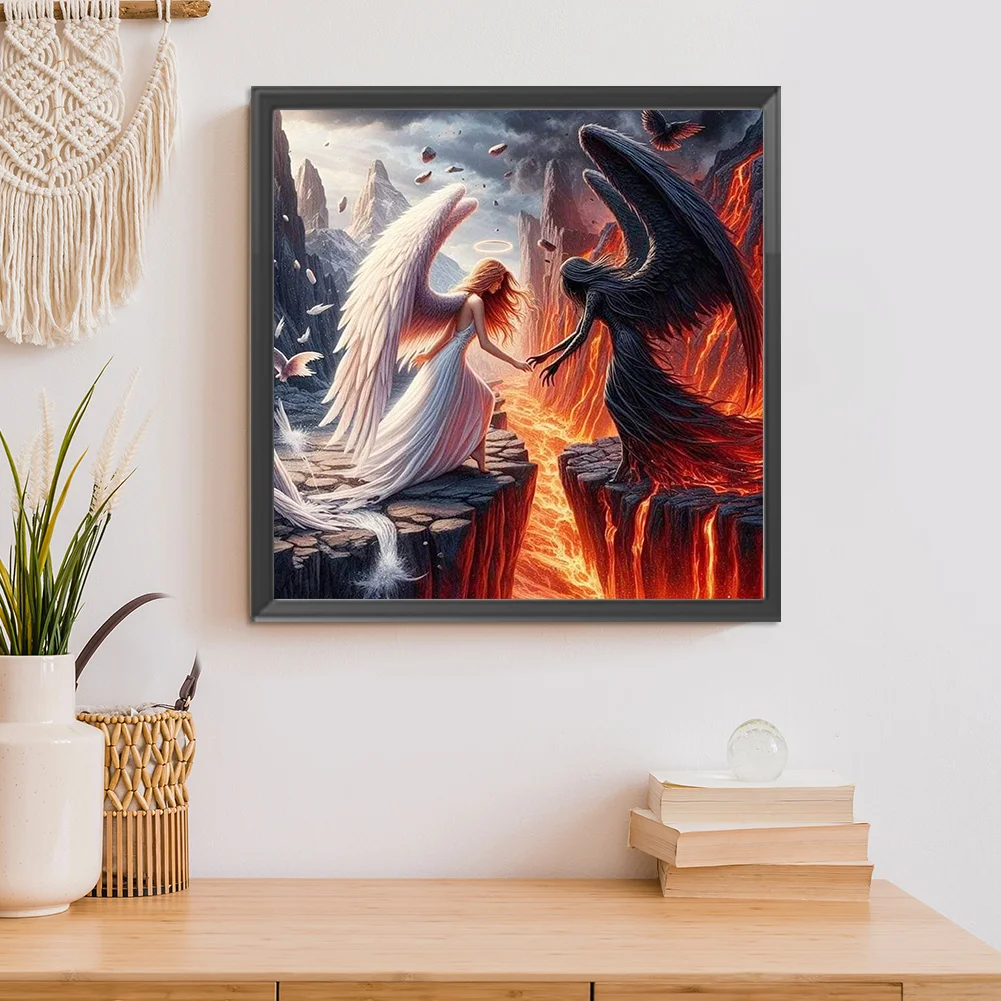 Diamond Painting - Full Square Drill - Angels and Demons(Canvas|45*45cm)