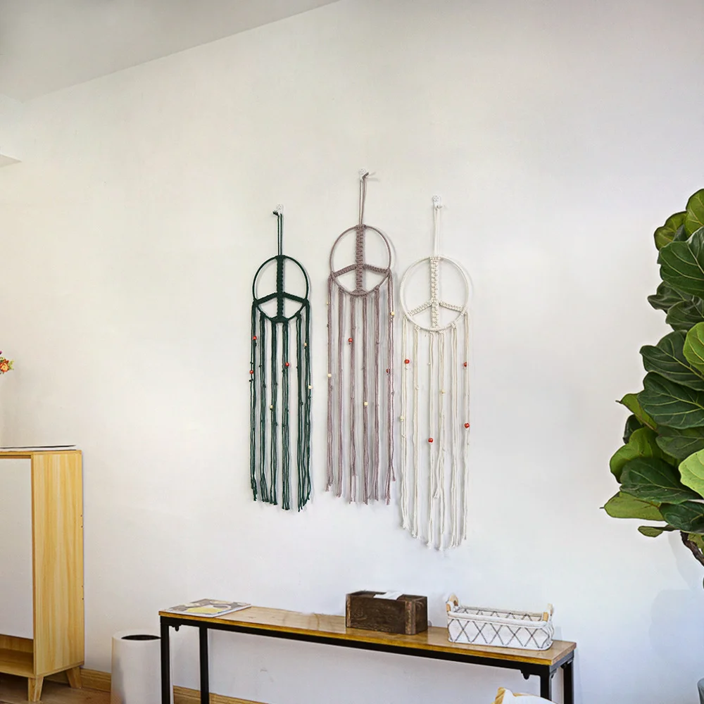 Sdrawing Sdrawing Nordic Style And Standard Cotton Rope Hand-Woven Tapestry Home Wall Decoration Background Wall Hanging Room Wall Decoration