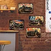 [US Local Warehouse]4PCS Motorcycle - Vintage Metal Signs Set - 30*40cm