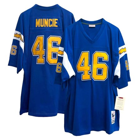 Men's Los Angeles Chargers #46 Chuck Muncie Royal NFL Retro Jersey