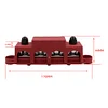 4 Post Power Distribution Block Bus Bar High Current Wiring Stud (M8 Red)