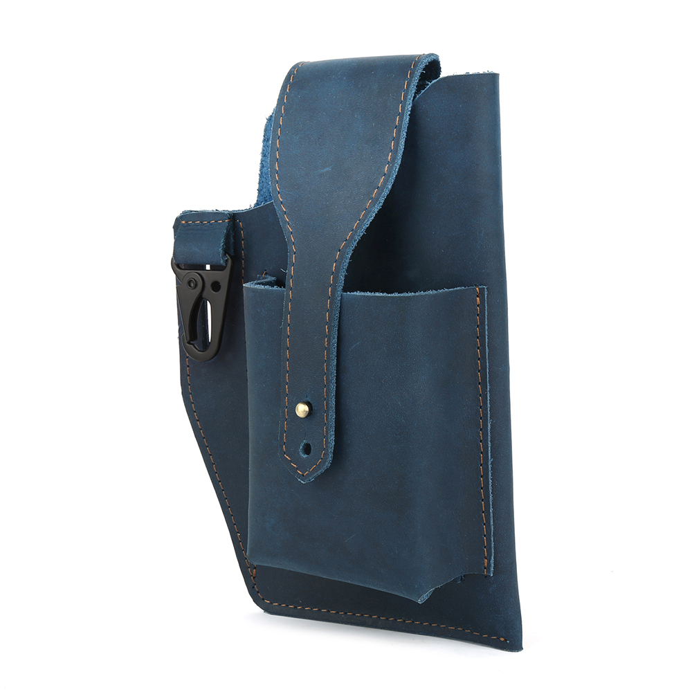 Men's sports tactical fanny pack bag European and American retro leather fanny pack