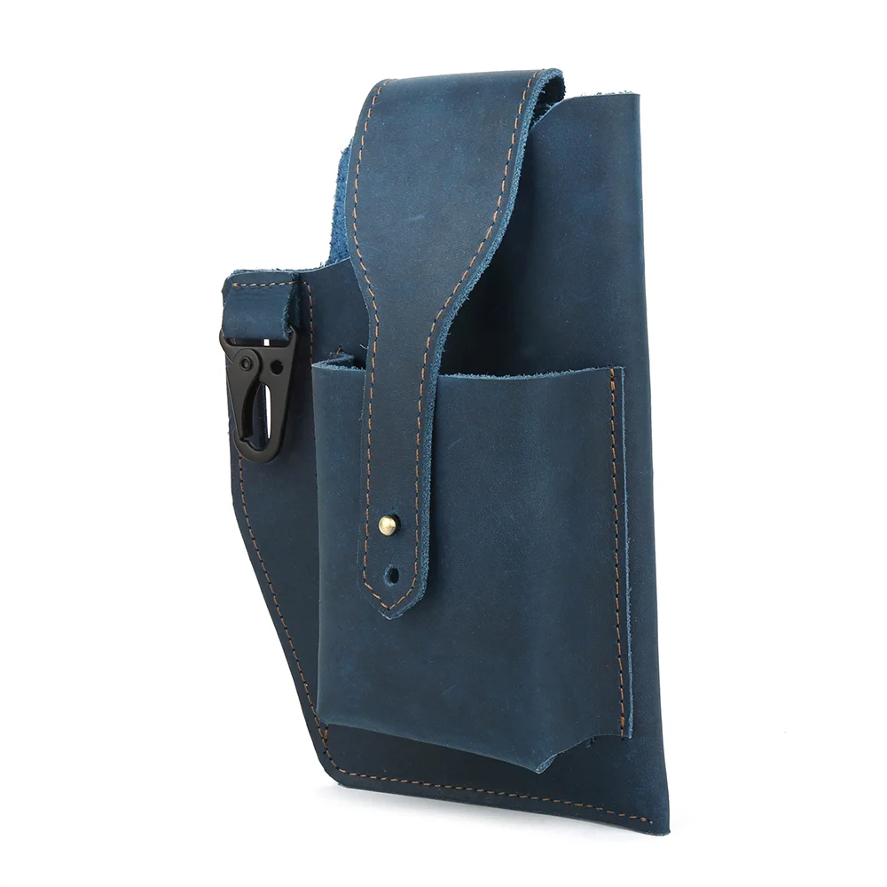 Men's sports tactical fanny pack bag European and American retro leather fanny pack