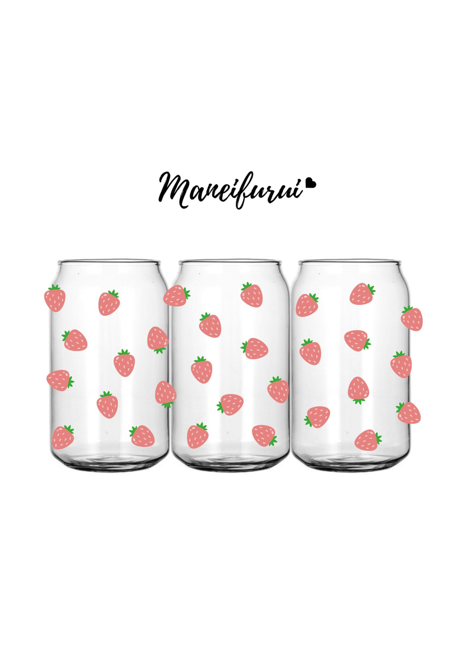 Maneifurui™  UV DTF Cup Transfer 【 Little  Strawberry 】 