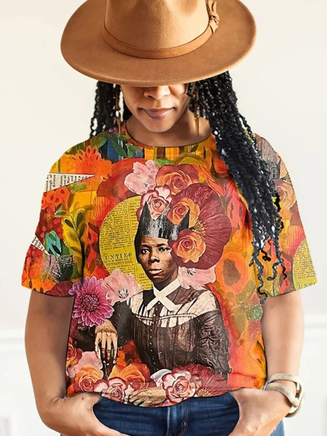 Women's Juneteenth Harriet Tubman Print T-Shirt