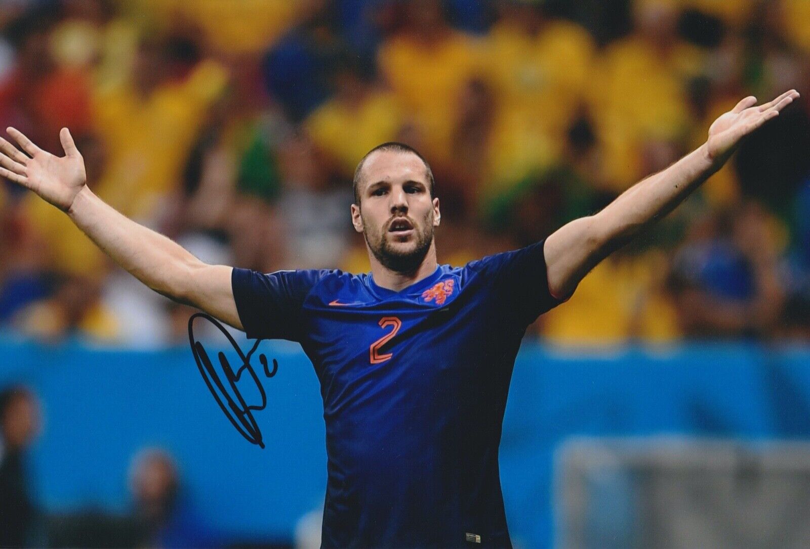 RON VLAAR HAND SIGNED 12X8 Photo Poster painting - HOLLAND AUTOGRAPH - FOOTBALL