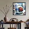 (40*40cm)Christmas Poinsettia Ball - Full Round Drill Diamond Painting