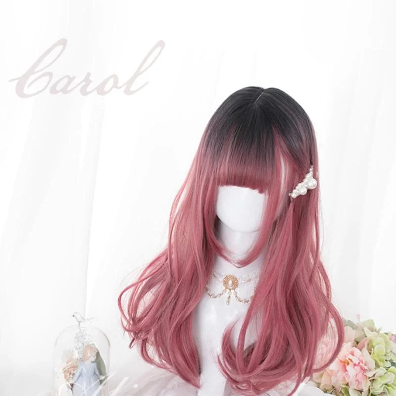 Carmine Carol Mixed Lolita Long Curl Wig SP14607
