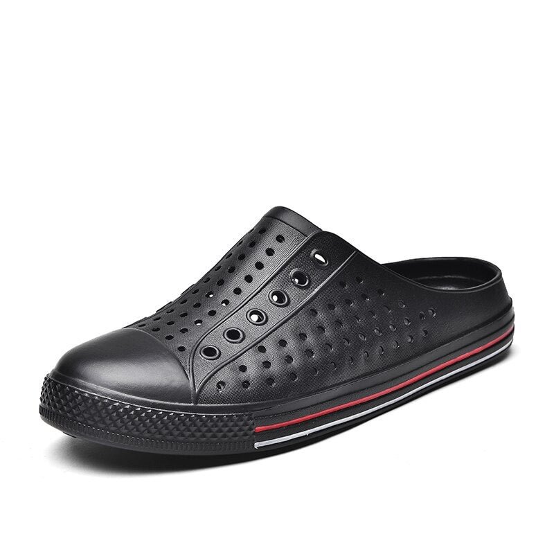 Allwesome Men Jelly Shoes Summer Clogs Shoes Scarpe Garden Clogs Beach Women Slip on Solid Platform Red Sandals Zapatos Hombre