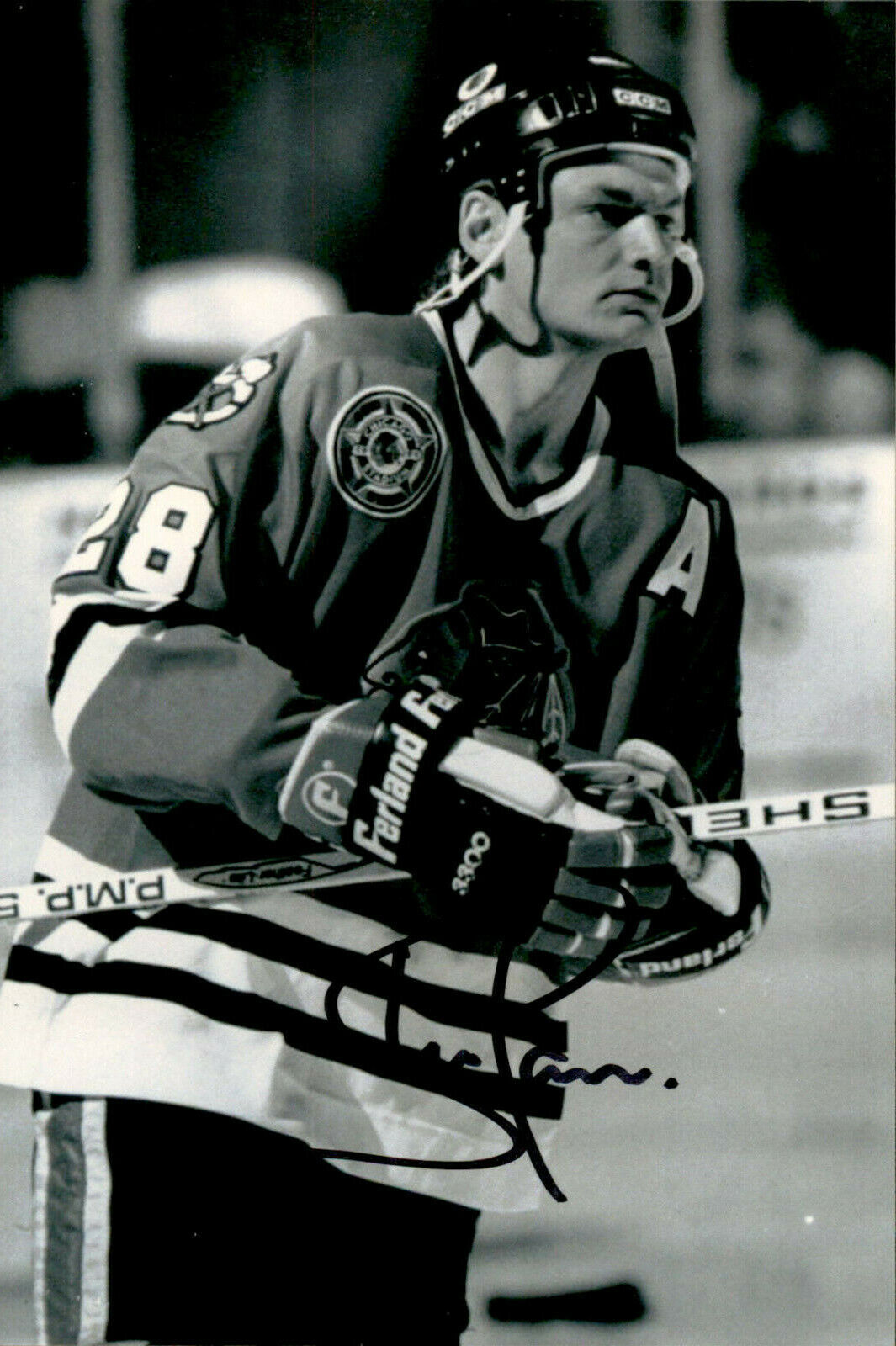 Steve Larmer SIGNED autographed 4x6 Photo Poster painting CHICAGO BLACKHAWKS #2