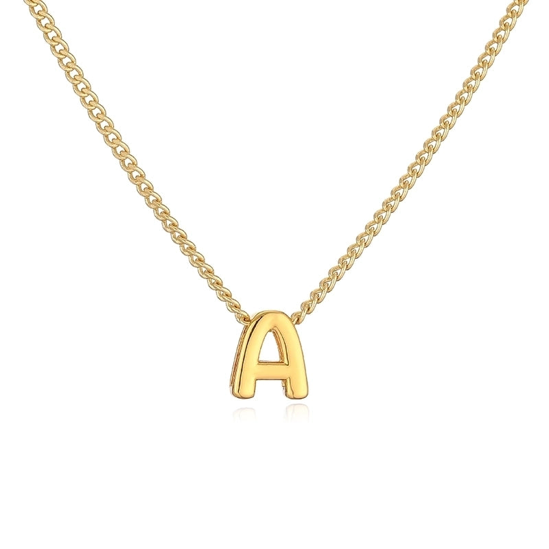 Copper 18K Gold Plated Letter Necklace