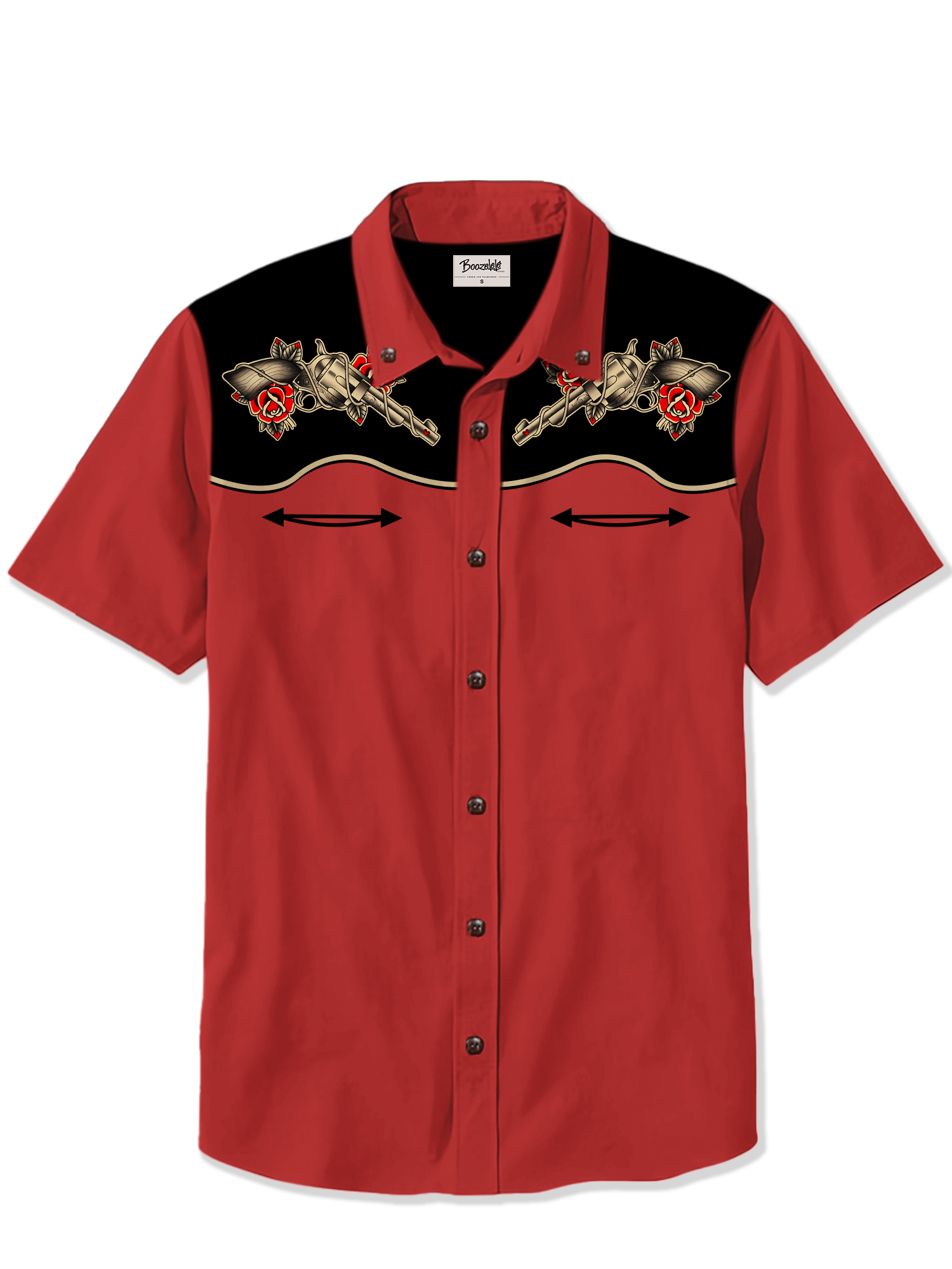 Vintage Floral Pistol - 100% Cotton Shirt