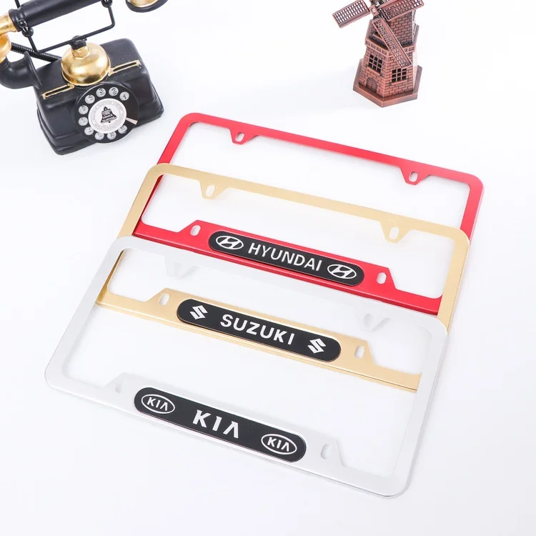 Car custom style license plate alloy modified anti-theft frame
