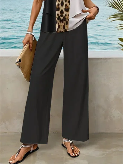 Women's Sleeveless Square Collar Graphic Printed Casual Set