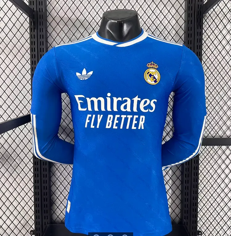 2025-26 Real Madrid Second Away Long Sleeve Jersey - Player Edition