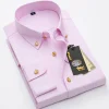 High-end business casual solid color no-iron anti-wrinkle shirt