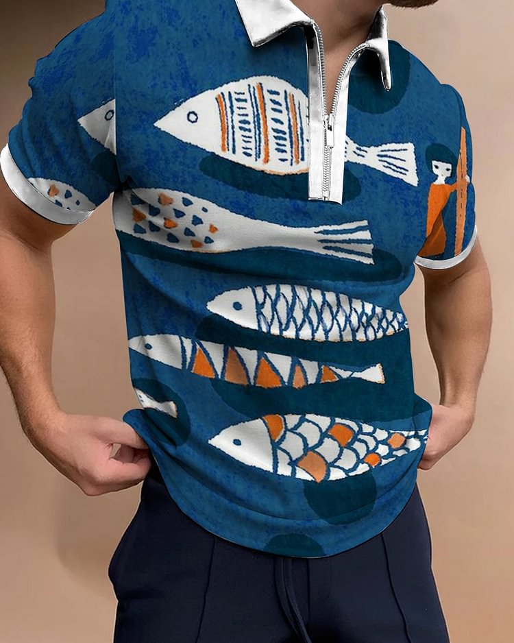 Men's fashion star print shirt 1d9f
