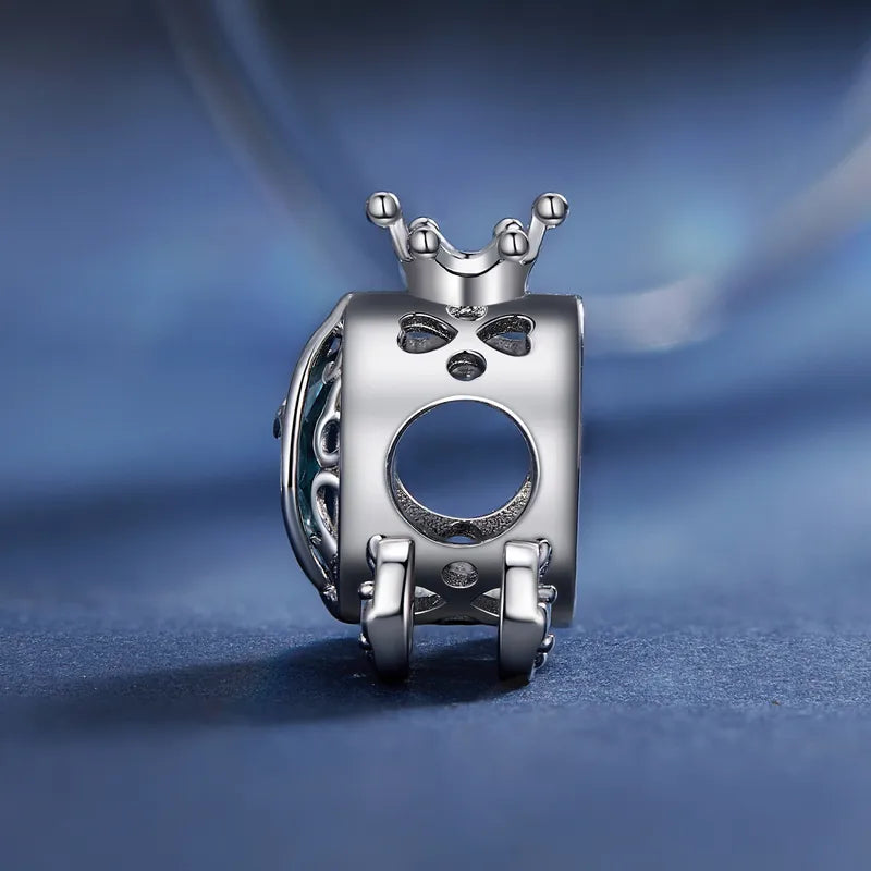 1 Piece 15*18mm Hole 4~4.9mm 925 Sterling Silver Glass Nano Opal White Gold Plated Pumpkin Heart Shape Beads Jewelry Accessories