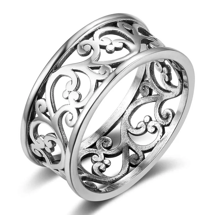 Leaf Filigree Rings Vintage Style 925 Sterling Silver Rings For Women