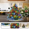 Neon Christmas Tree Diamond Dot Painting Ornament DIY Double Sided Acrylic