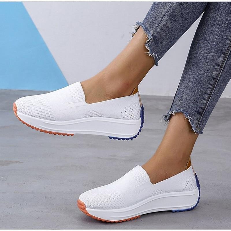 Bunion Correction Women's Mesh Sneakers / White - vzzhome