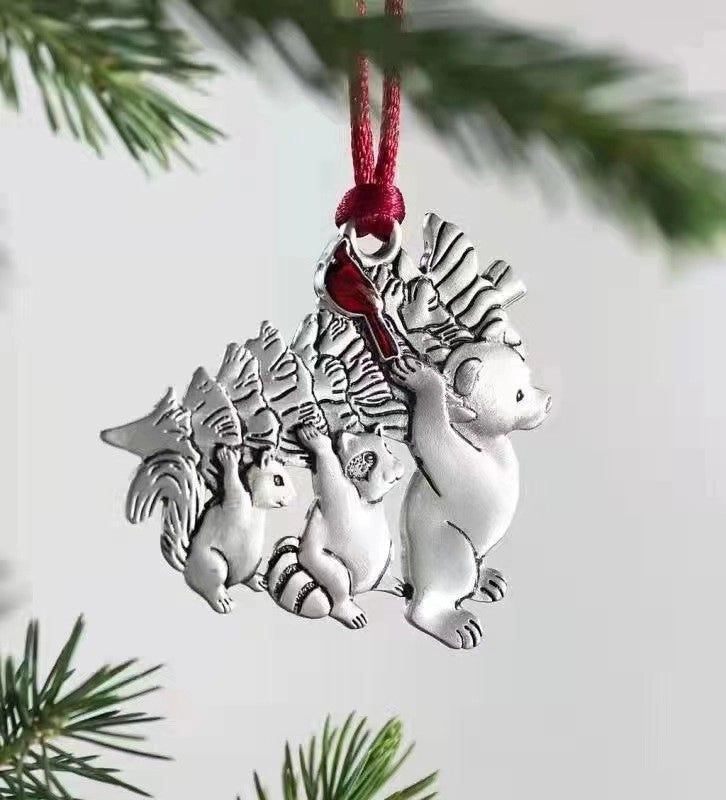 Christmas New Popular Decorations Pendant Metal Snowman Christmas Decorations Home Decorations