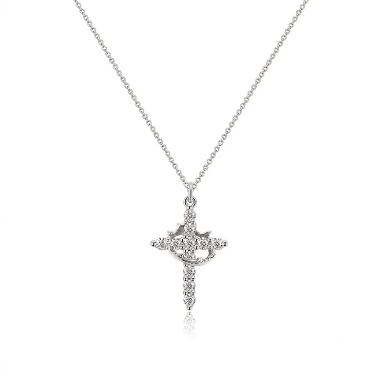 Crown Cross Necklace