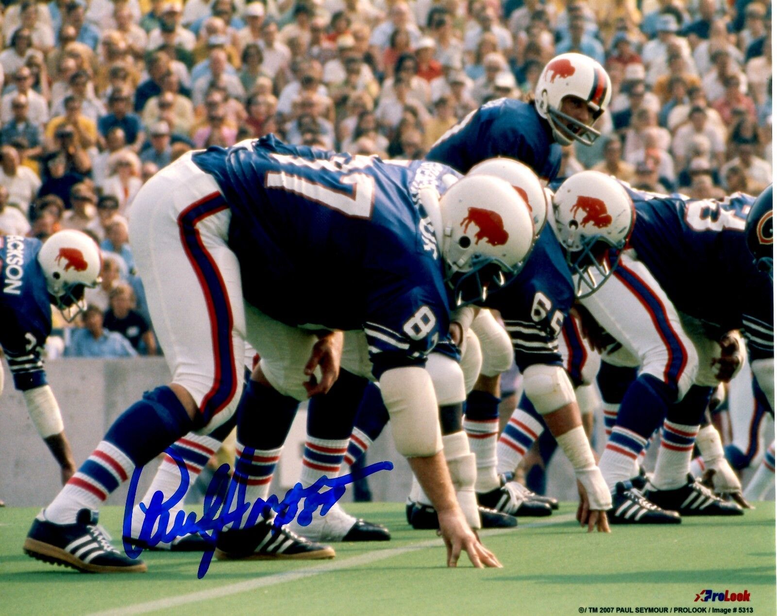 Autographed PAUL SEYMOUR Buffalo Bills 8x10 Photo Poster painting w/COA