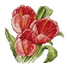 Stamped Cross Stitch-Red Flower (17*17cm)
