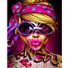Fille - perceuse ronde peinture diamant - 40*50cm