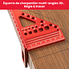 Équerre triangulaire de charpentier 3D multifonction