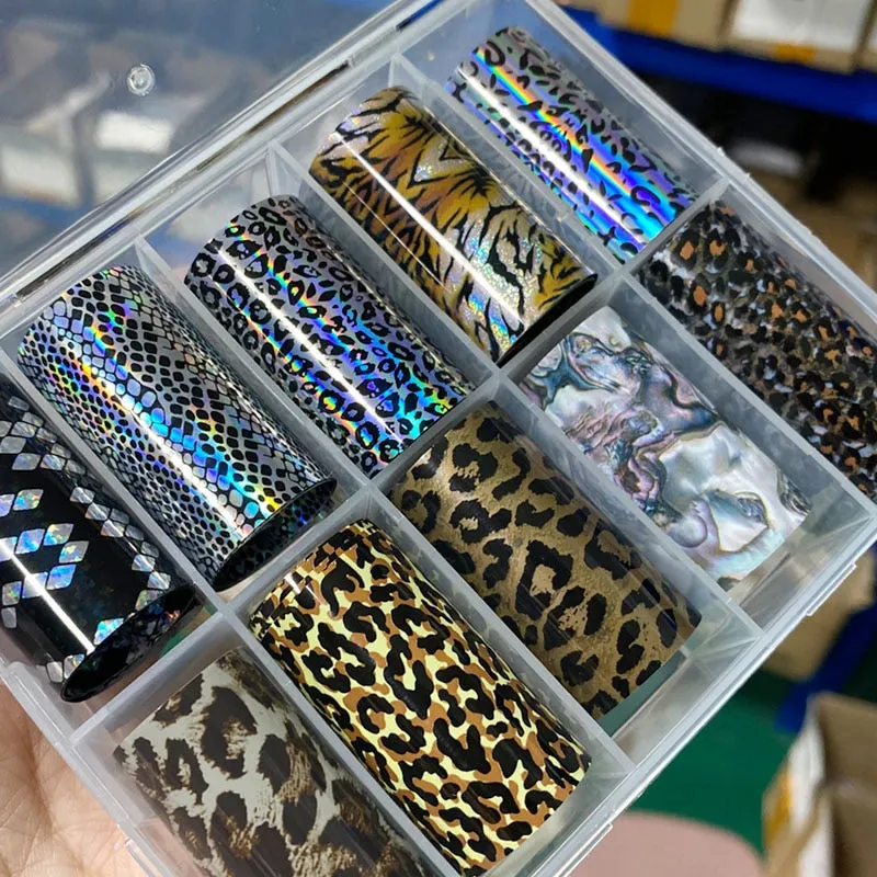 Tortoiseshell Amber Nails Tortoise Shell Nail Art Foil Leopard Pattern Transfer Decals Wraps Tips Stickers Manicure Decorations-Nail Inspo