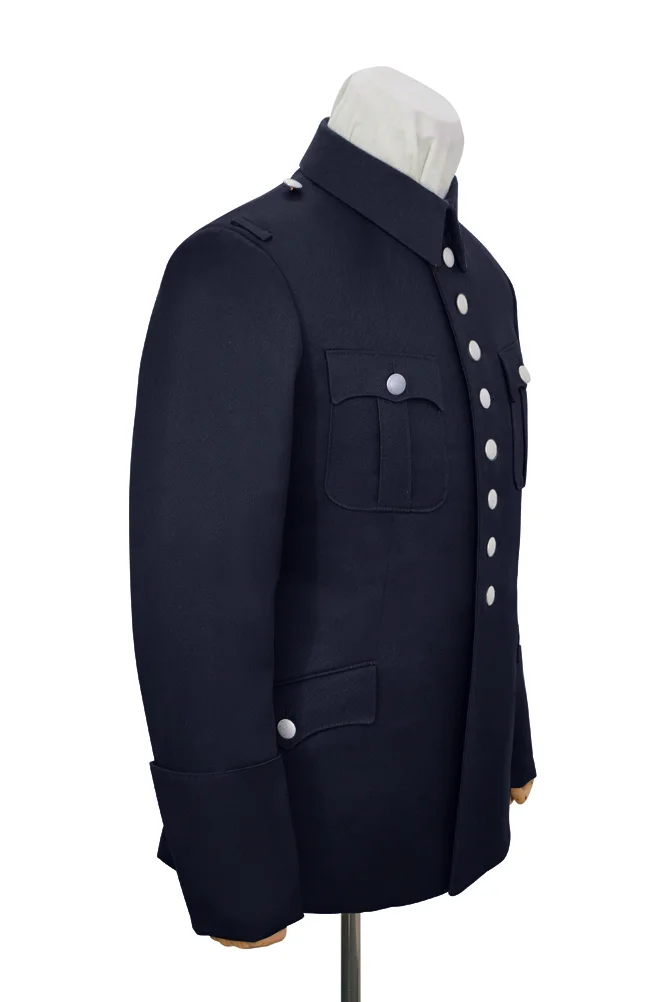   German Fire Police Navy Blue Gabardine Service Waffenrock Tunic German-Uniform