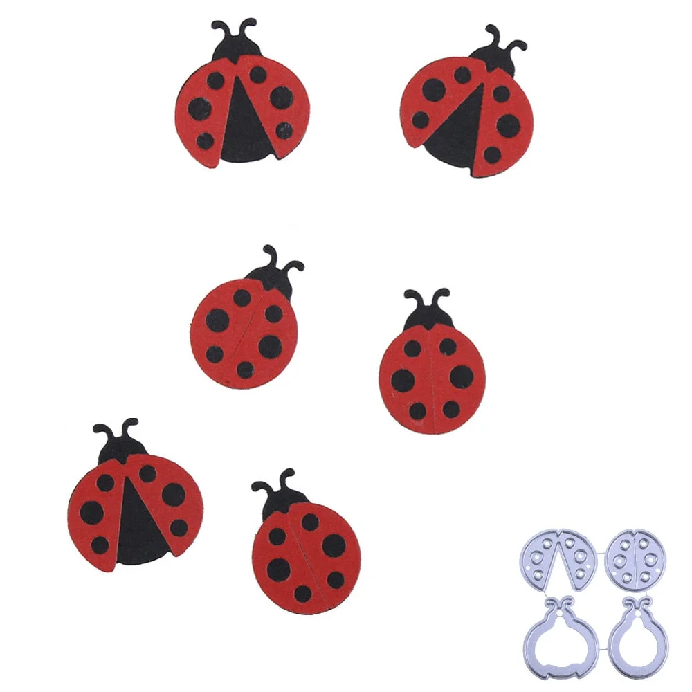 Ladybug Metal Cutting Dies Stencil Template For DIY Scrapbooking Embossing Paper Greeting Card Album Decor Mold Craft Dies 2019