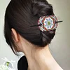 5pcs DIY Handmade Creative Mandala Pattern Wooden + PU Leather Daily Wear Hair Accessories Hair Clips Diamond Painting Artwork Kits