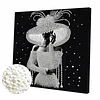 DIY Pearl Painting Elegant Woman for Home Wall Decor with Frame(30x30cm)