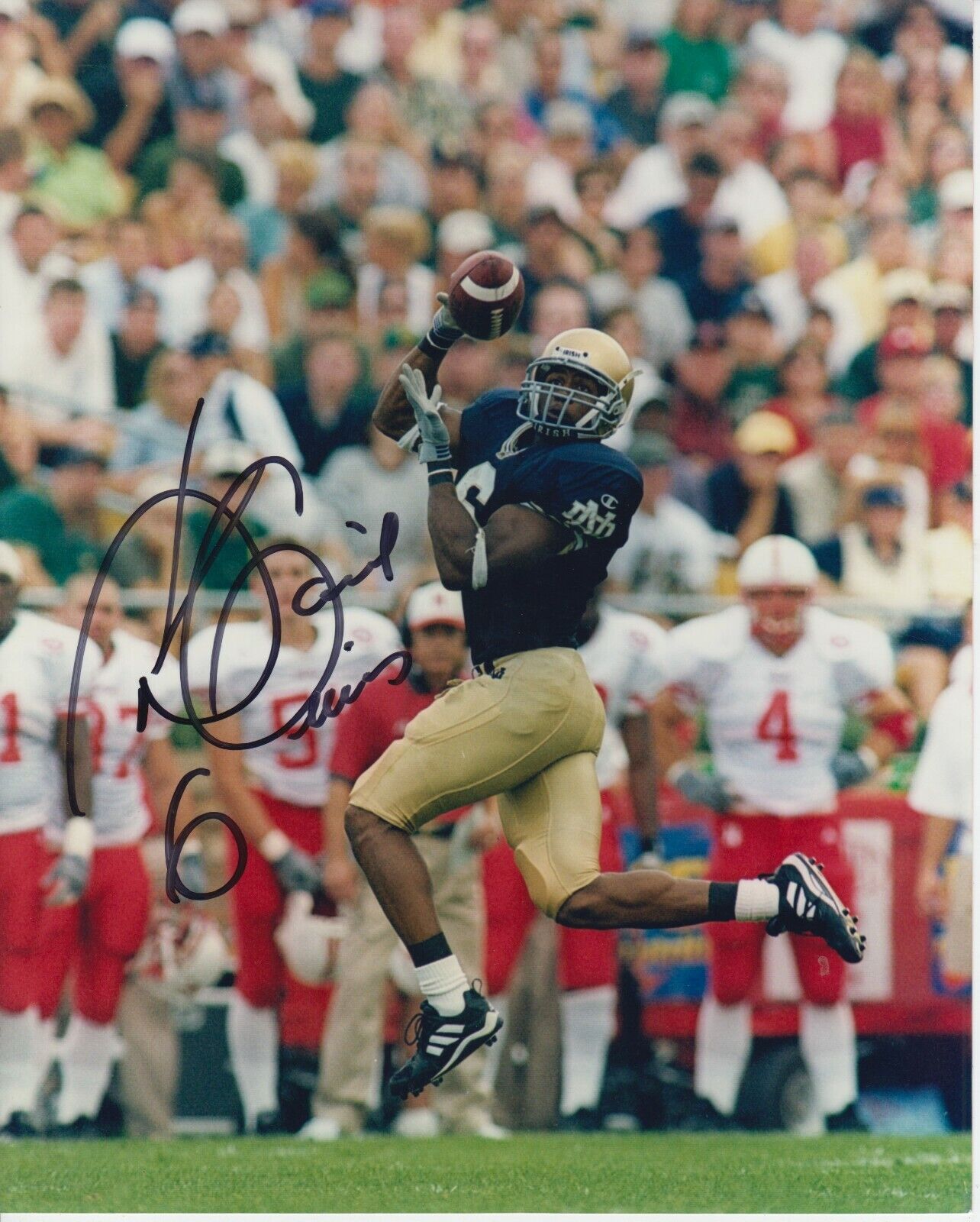 David Givens #0 8x10 Signed Photo Poster painting w/ COA Notre Dame Fighting Irish -