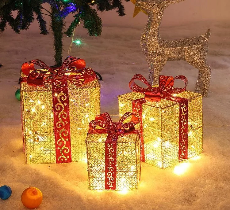 3PCS Christmas Decoration Gift Box