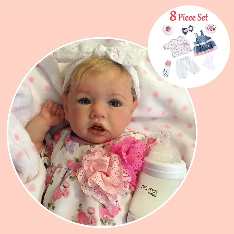 [Toys for Kids Sale] Realistic 20'' Sweet Nohren Reborn Toddlers Baby Doll Girl, Sparkling New Weighted Baby Doll Has Coos and "Heartbeat" Rebornartdoll® RSAW-Rebornartdoll®