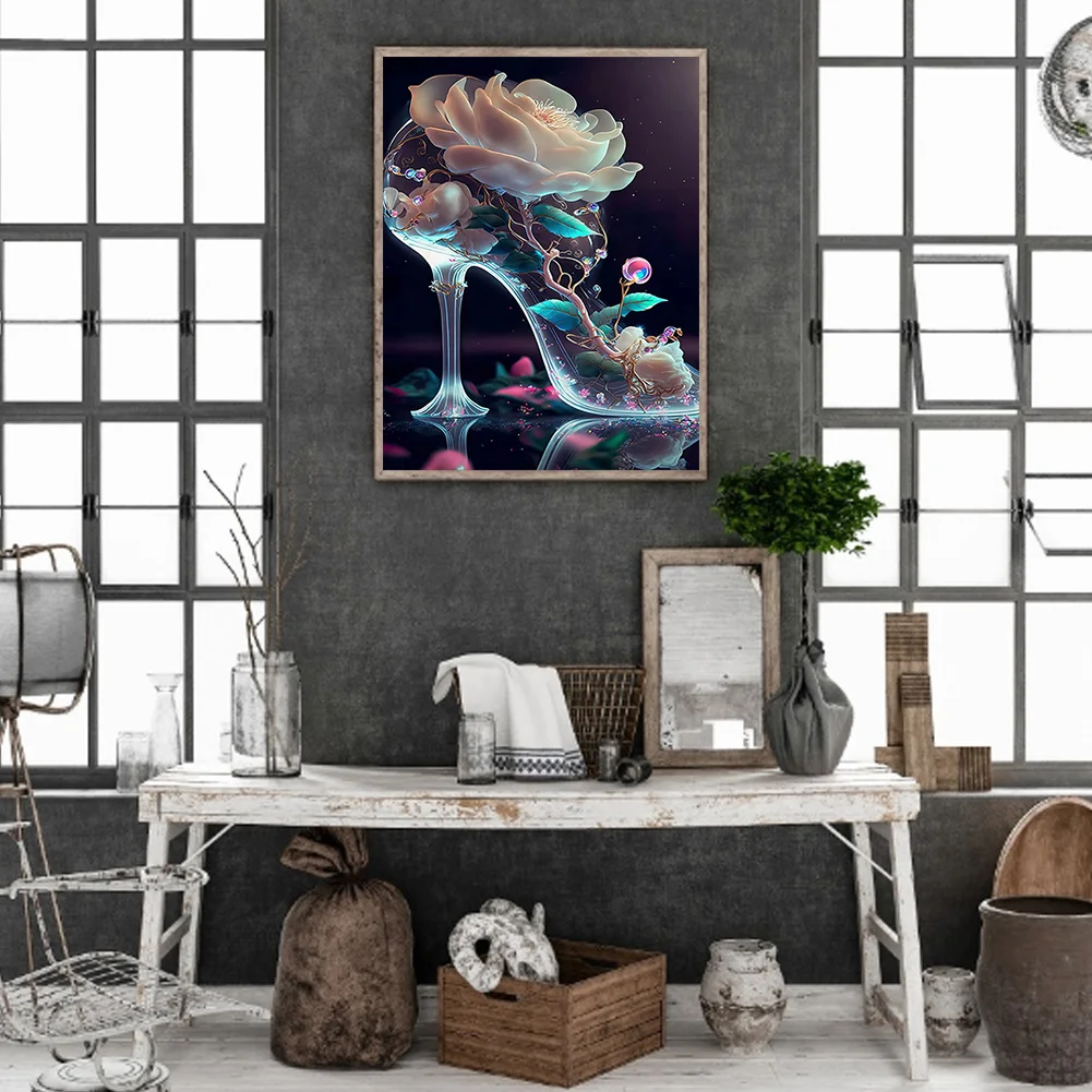 Full Round Diamond Painting 30*40cm - Dreamy Crystal High Heels