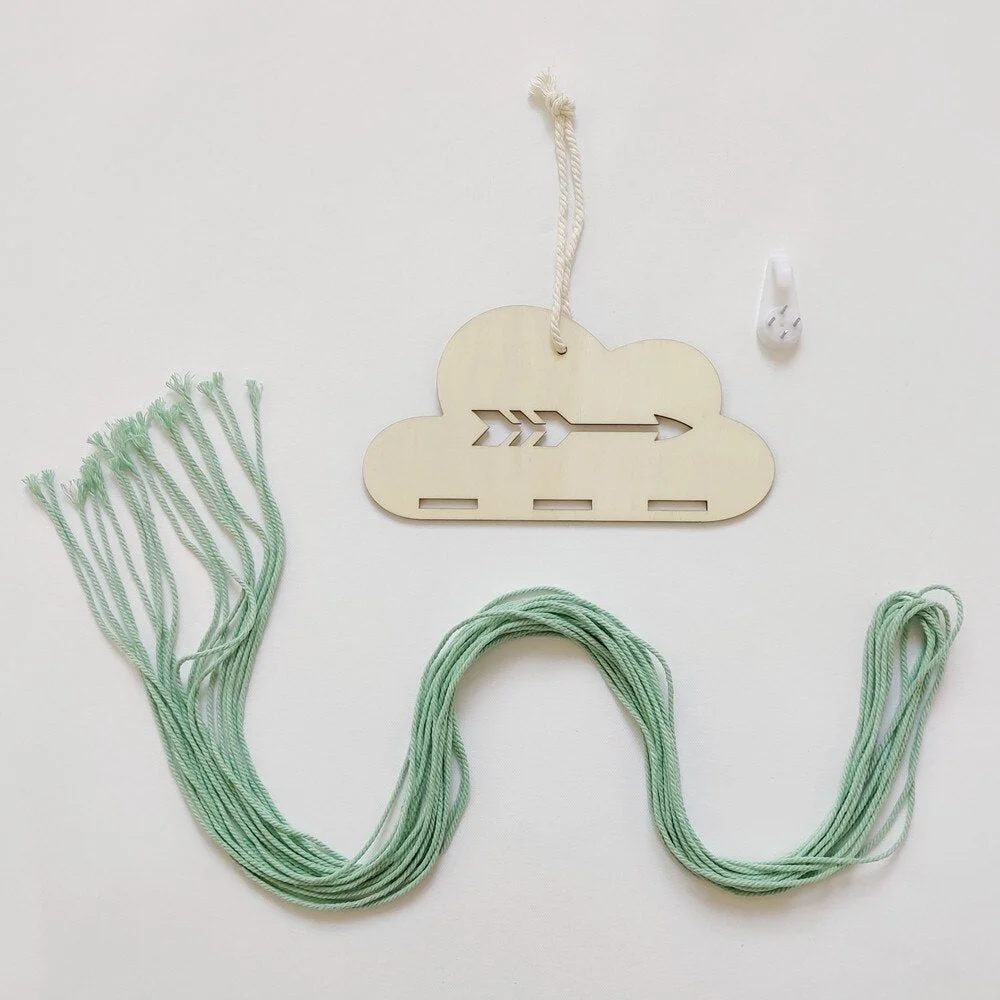 INS Wooden Cloud Baby Hair Clips Holder Princess Girls Hairpins Storage Hanger Jewelry Photos Organizer Wall Hanging Ornaments